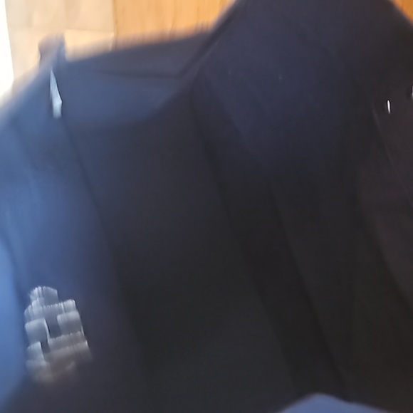 CB Station Navy Blue Canvas & Leather Market Tote - Brown Monogram “MSM" - Picture 8 of 14